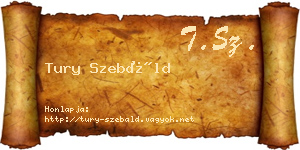 Tury Szebáld névjegykártya